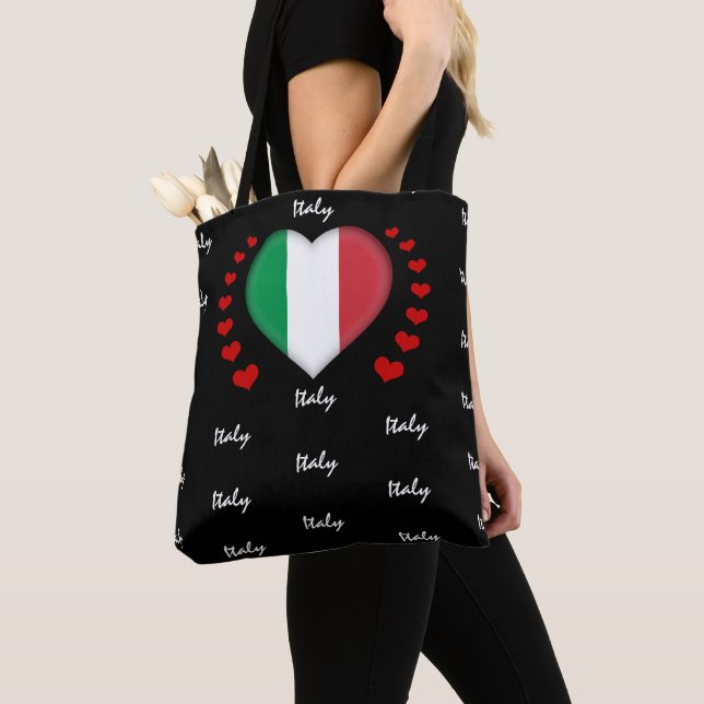 Bolso De Tela Bandera italiana y deporte de bandera nacional (Detalle)