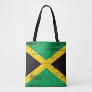 Bolso De Tela Bandera jamaicana del Grunge