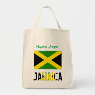 Bolso De Tela Bandera jamaicana verde personalización