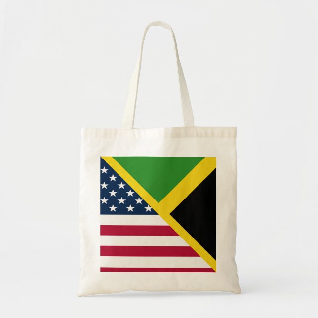 Bolso De Tela Bandera jamaiquina estadounidense | Jamaica Estado (Frente)