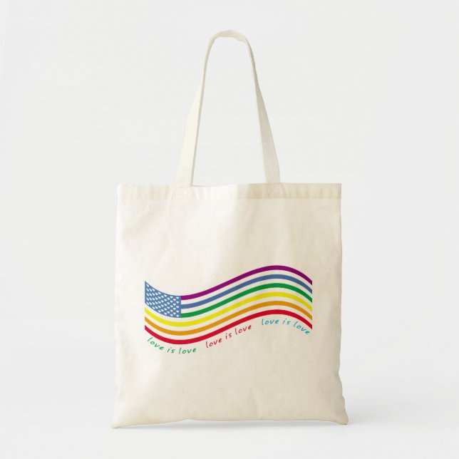 Bolso De Tela Bandera LGBT (Frente)