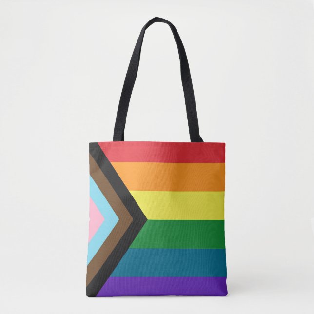 Bolso De Tela Bandera LGBTQ Tote Bag (Anverso)