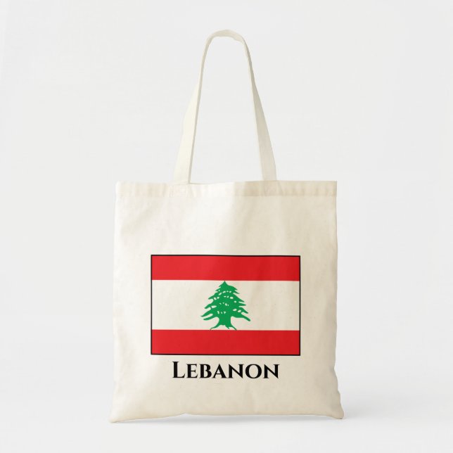 Bolso De Tela Bandera libanesa (Frente)