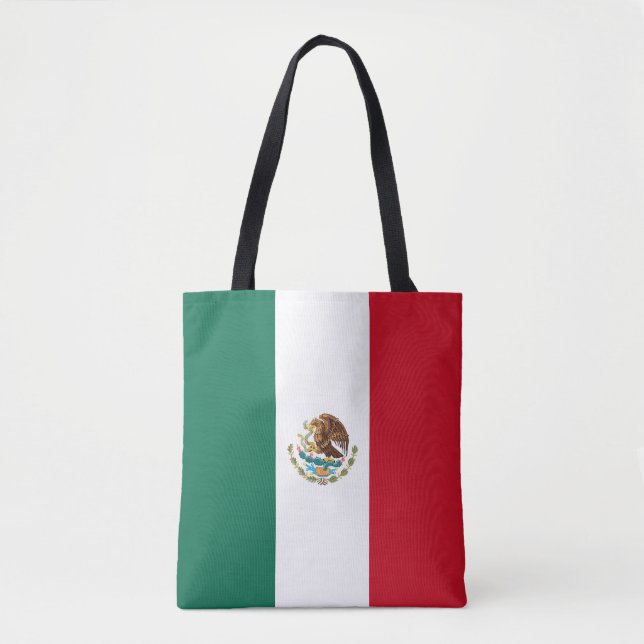 Bolso De Tela Bandera Mexicana (Anverso)
