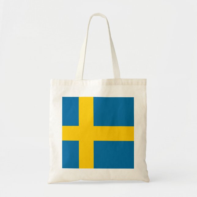 Bolso De Tela Bandera Nacional Sueca TOTE BAG (Frente)