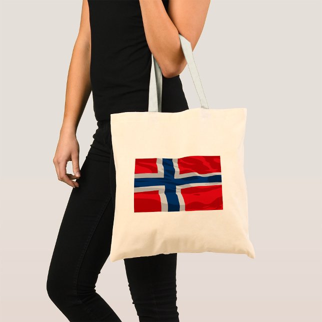 Bolso De Tela Bandera Noruega Rojo Y Azul (Subido por el creador)
