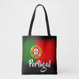 Bolso De Tela Bandera oscura de Portugal