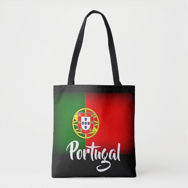 Bolso De Tela Bandera oscura de Portugal (Anverso)