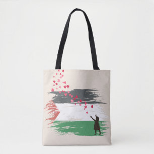 Bolso De Tela Bandera palestina angustiada Tote Bag - Solidarida