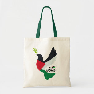 Bolso De Tela Bandera palestina en lucha por la paz con nombre p