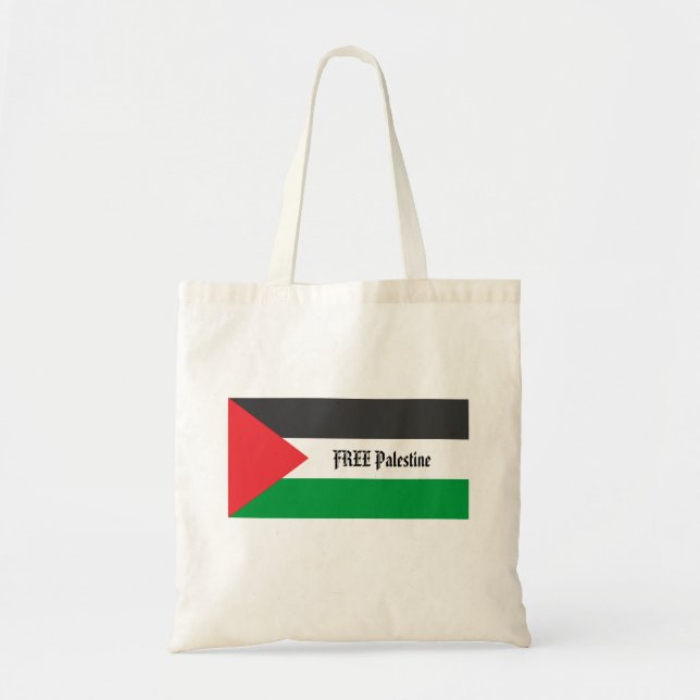 Bolso De Tela Bandera palestina Free Palestine personalizada (Frente)