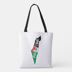 Bolso De Tela Bandera Palestina Libre en el mapa de Palestina