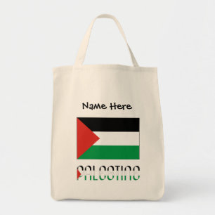 Bolso De Tela Bandera palestina y palestina con tu nombre