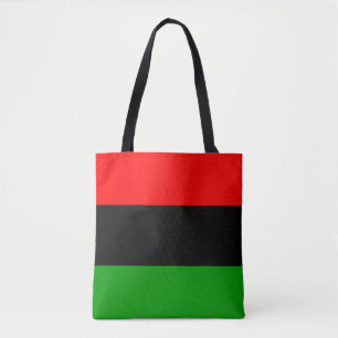 Bolso De Tela Bandera Panafricana Roja, Negra y Verde