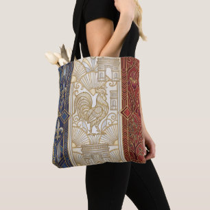Bolso De Tela Bandera patrimonio Art Déco Francia nombre perso