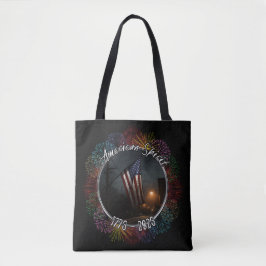 Bolso De Tela Bandera Patriótica Americana 1776 - 2026 Viajes