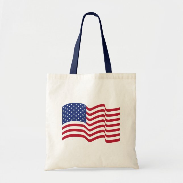 Bolso De Tela Bandera Patriótica Americana Tote Bag (Frente)