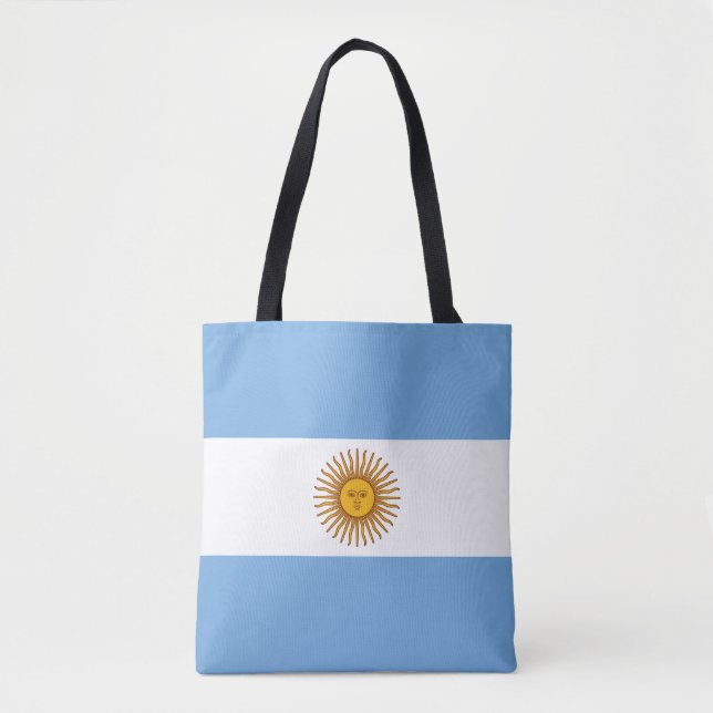Bolso De Tela Bandera Patriótica Argentina (Anverso)