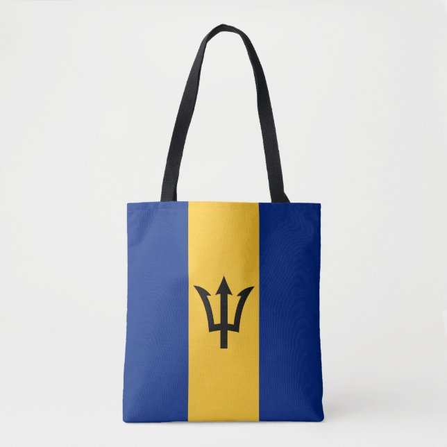 Bolso De Tela Bandera Patriótica de Barbados (Anverso)