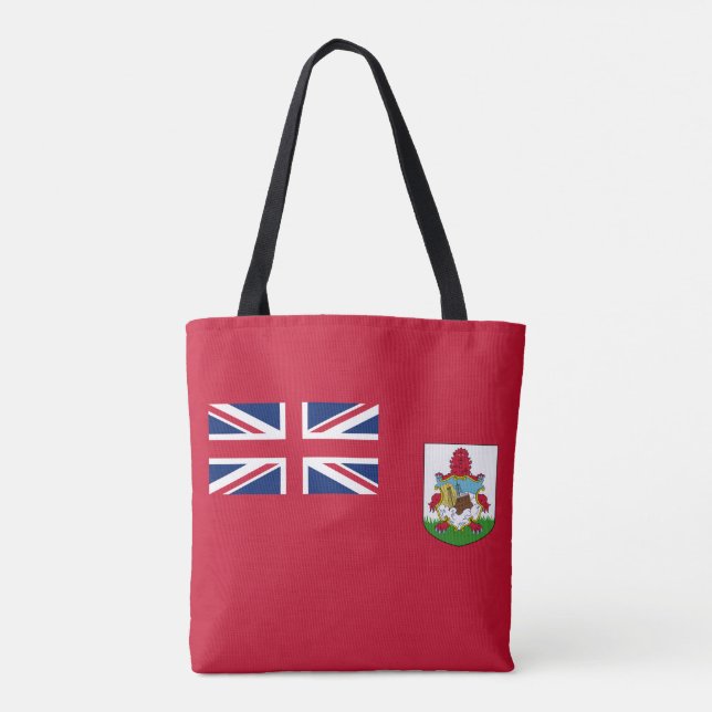Bolso De Tela Bandera patriótica de Bermudas (Reverso)