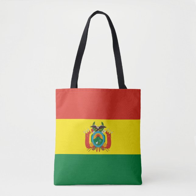 Bolso De Tela Bandera Patriótica de Bolivia (Anverso)