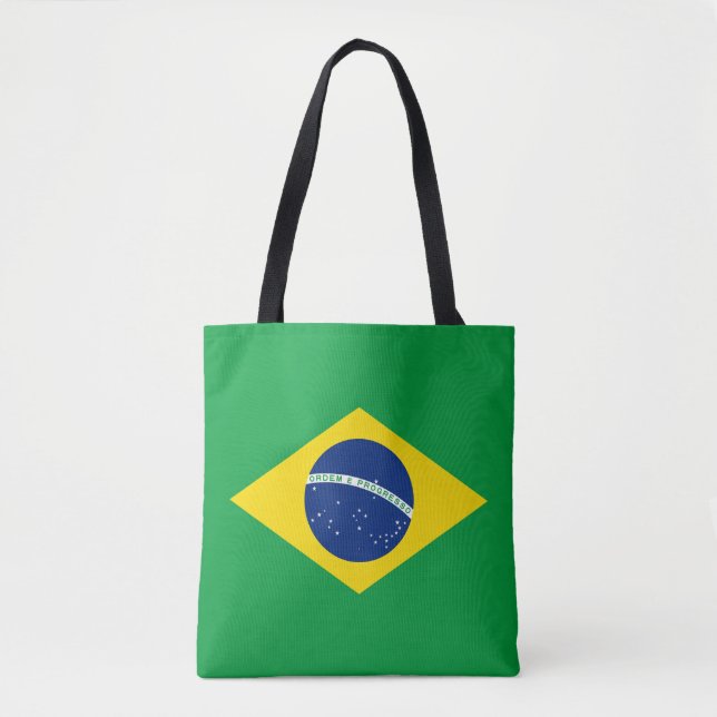 Bolso De Tela Bandera Patriótica De Brasil (Anverso)
