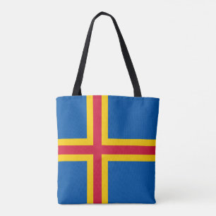 Bolso De Tela Bandera patriótica de las Islas Åland