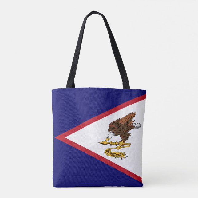 Bolso De Tela Bandera Patriótica de Samoa Americana (Reverso)