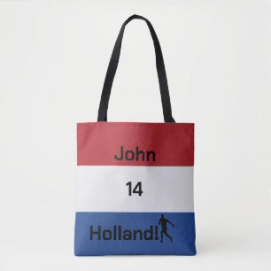 Bolso De Tela Bandera personalizada de Holanda Fútbol Orgullo
