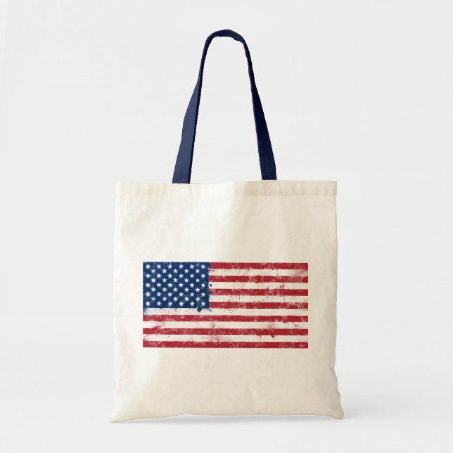 Bolso De Tela Bandera pintada de manchas de Estados Unidos (Frente)