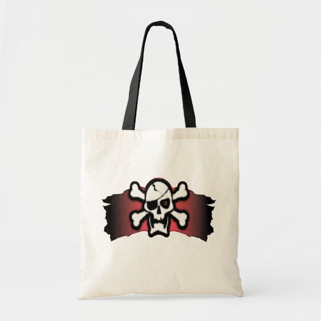 Bolso De Tela bandera pirata (Frente)