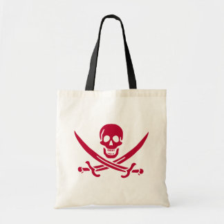 Bolso De Tela Bandera pirata de Crimson Skull & Swords Jack en C