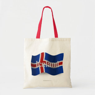Bolso De Tela Bandera que agita de Islandia