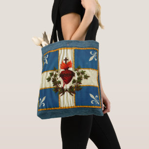 Bolso De Tela Bandera Quebec antigua Carillón Sacré-Coeur