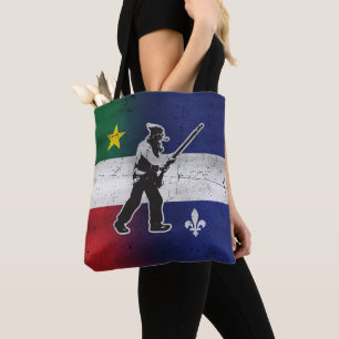 Bolso De Tela Bandera Quebec y Patriota Henri Julien erosionado