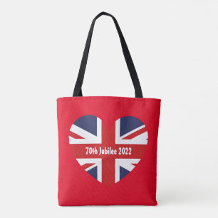 Bolso De Tela Bandera Roja Británica 70 de Jubileo 2022