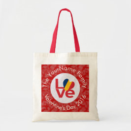 Bolso De Tela Bandera Roja de Chad Personalizada LOVE