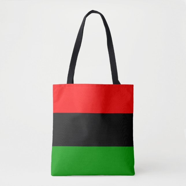 Bolso De Tela Bandera roja, negra y verde panafricana (Anverso)