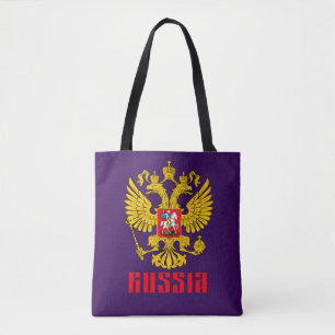 Bolso De Tela Bandera rusa águila imperial ortodoxa rusa