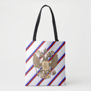 Bolso De Tela Bandera rusa de las rayas