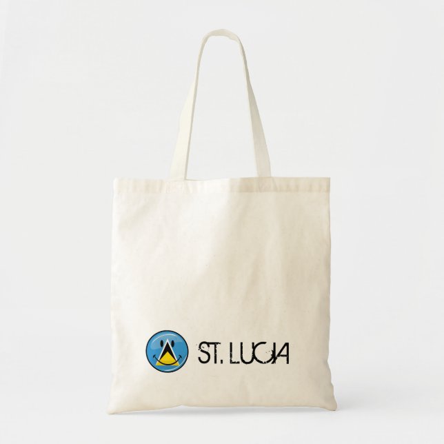 Bolso De Tela Bandera sonriente de Santa Lucía (Frente)
