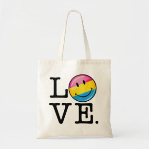 Bolso De Tela Bandera sonriente del amor Pansexual