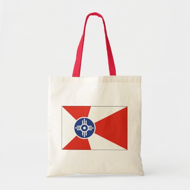 Bolso De Tela Bandera TIC de Wichita Kansas (Frente)