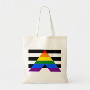 Bolso De Tela Bandera Tote Bag de la comunidad LGBT recta