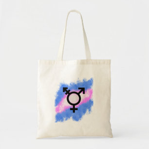 Bolso De Tela Bandera Trans de estilo de salpicadura