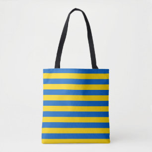 Bolso De Tela Bandera ucraniana (Ucrania) con franjas azules y a