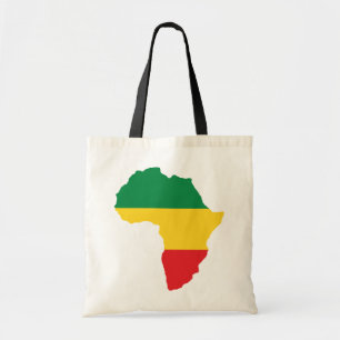 Bolso De Tela Bandera verde, dorada y roja de África
