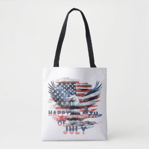 Bolso De Tela Bandera y águila de los Estados Unidos. Independen