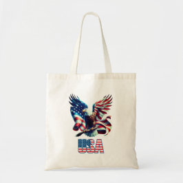 Bolso De Tela Bandera y águila Patriótica de los Estados Unidos