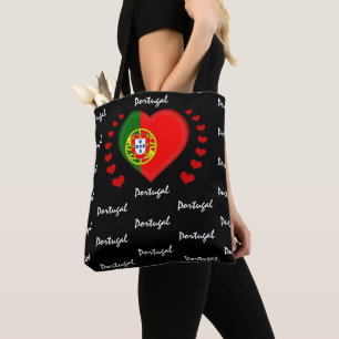 Bolso De Tela Bandera y corazón de Portugal, bandera portuguesa